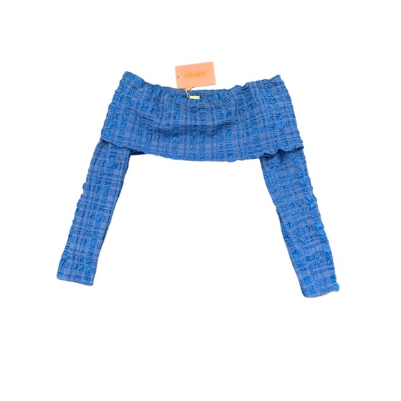 NWT Cult Gaia Long Sleeve Stretch Crop Top - Picture 1 of 3